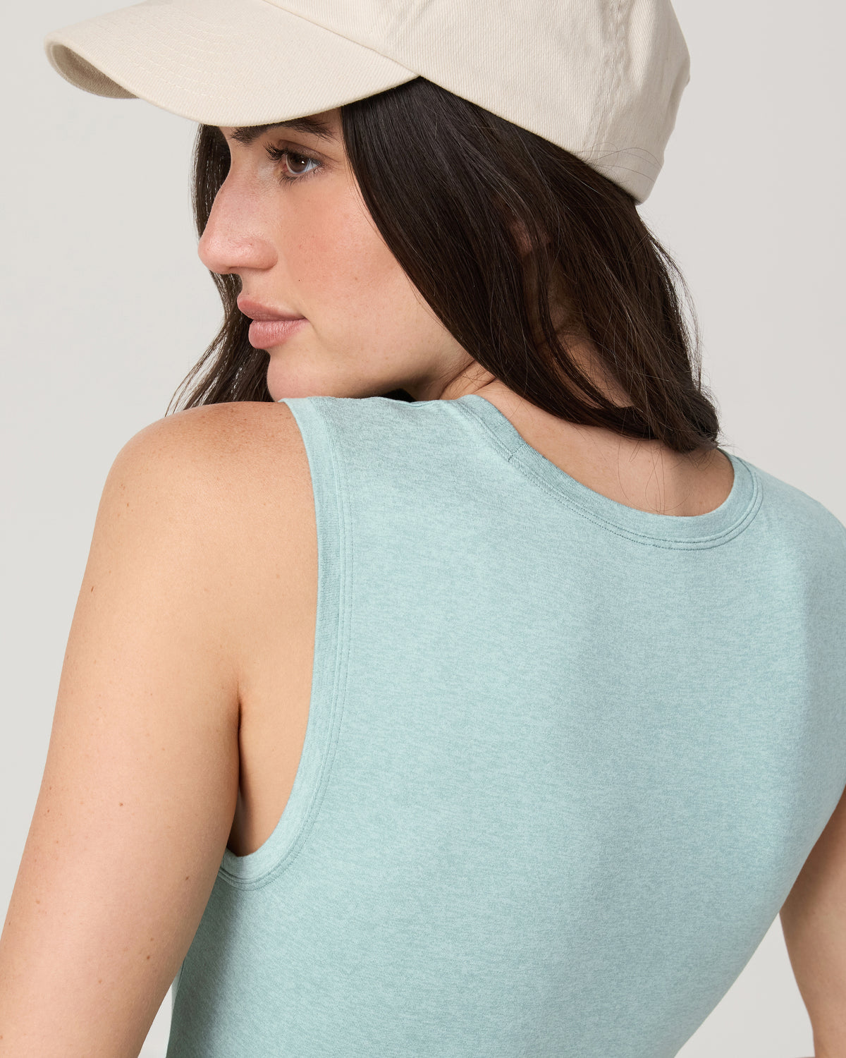 Halo Scoop Tank Women's Sea Spray Heather Tank Top - Vuori
