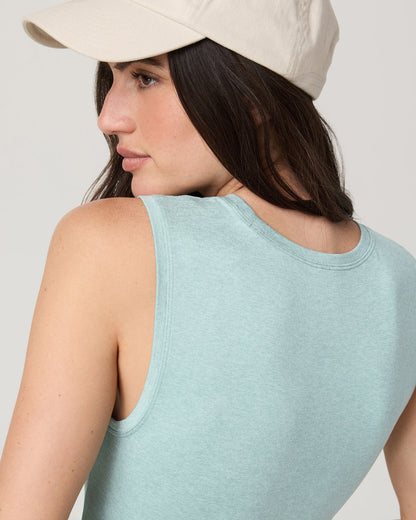 Halo Scoop Tank Women's Sea Spray Heather Tank Top - Vuori