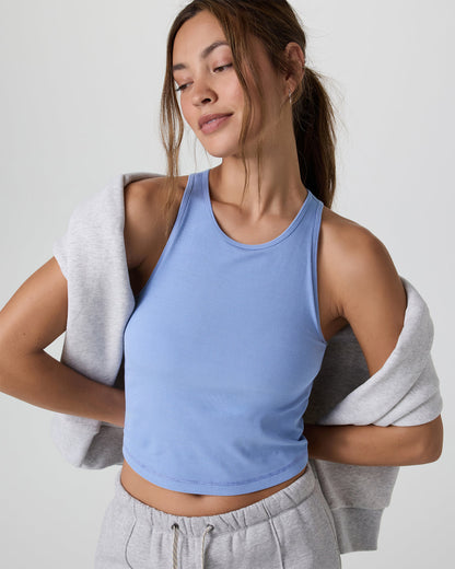 Pose Plyo Tank Women's Bluebell Rib Tank Top - Vuori