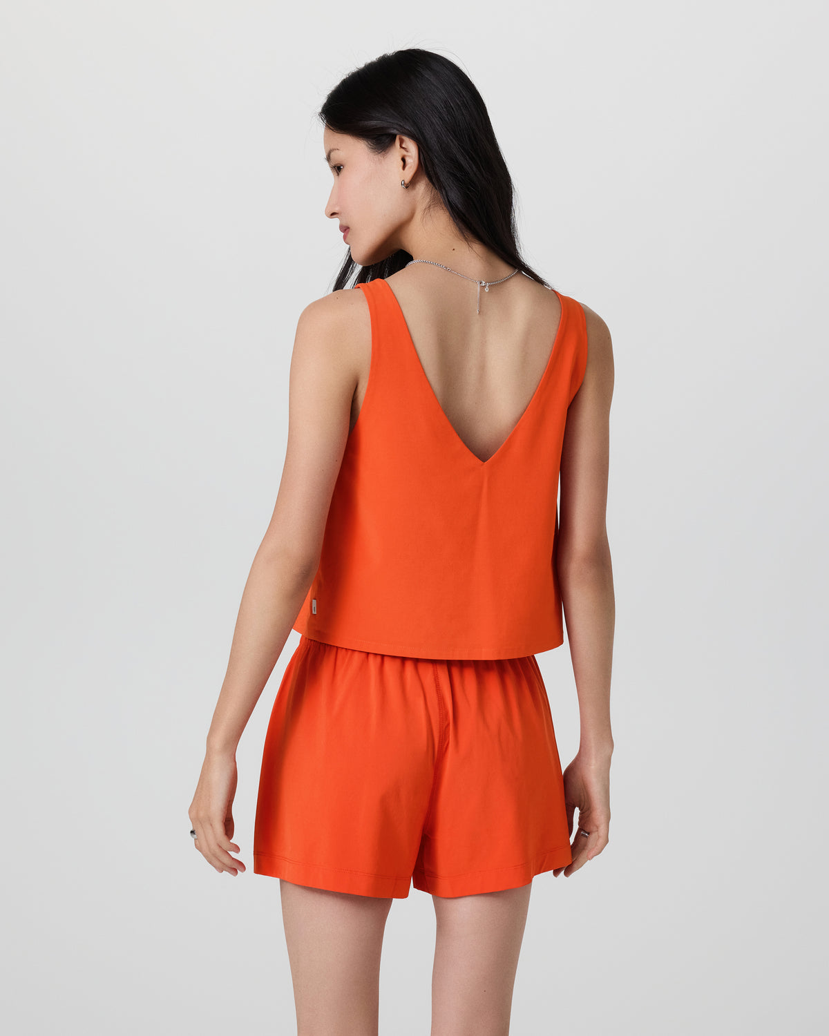 Villa Cropped Tank Bright Poppy - Vuori
