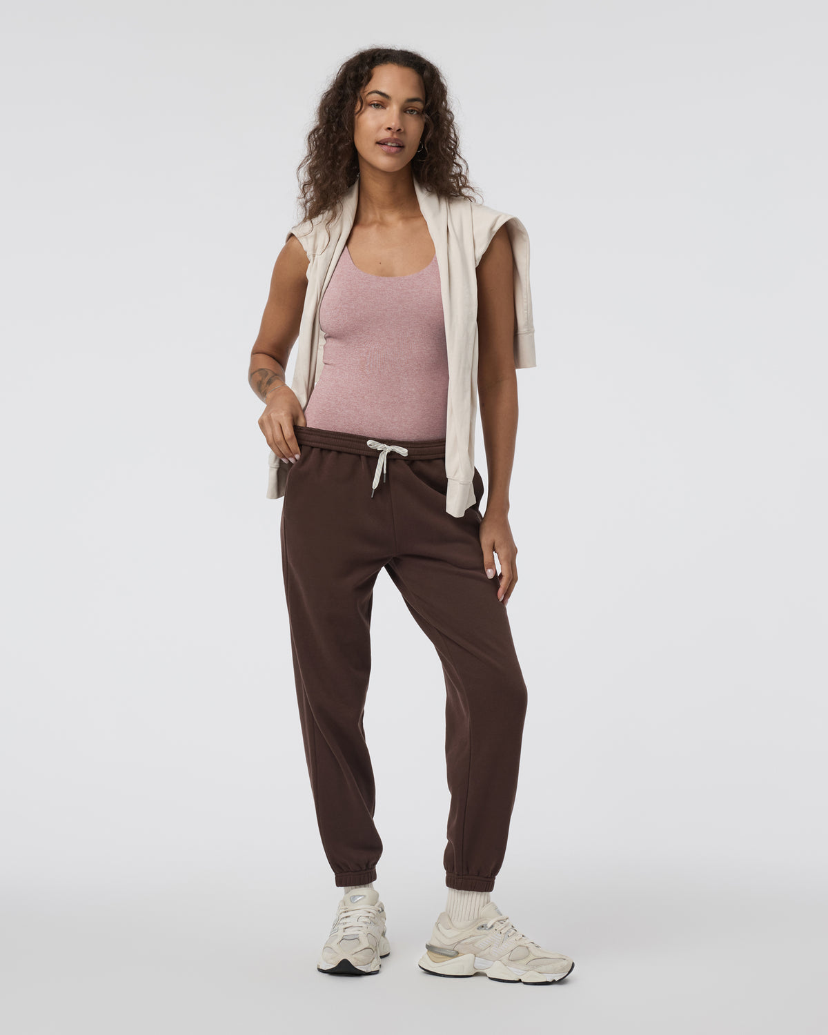 Sleeveless Halo Bodysuit Zion Rose Heather - Vuori