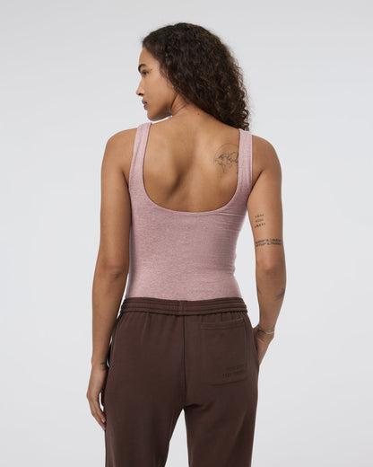 Sleeveless Halo Bodysuit Zion Rose Heather - Vuori