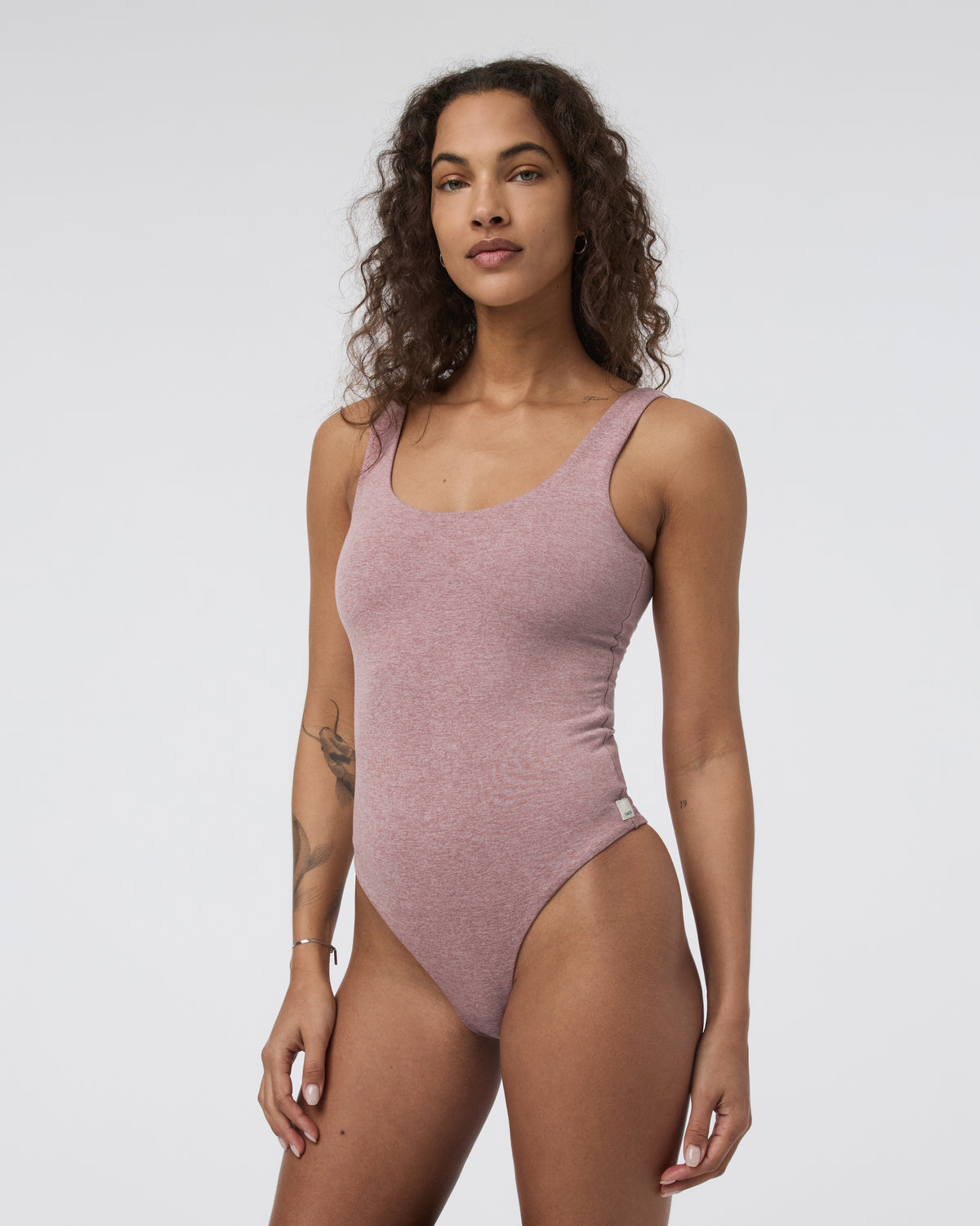Sleeveless Halo Bodysuit Zion Rose Heather - Vuori