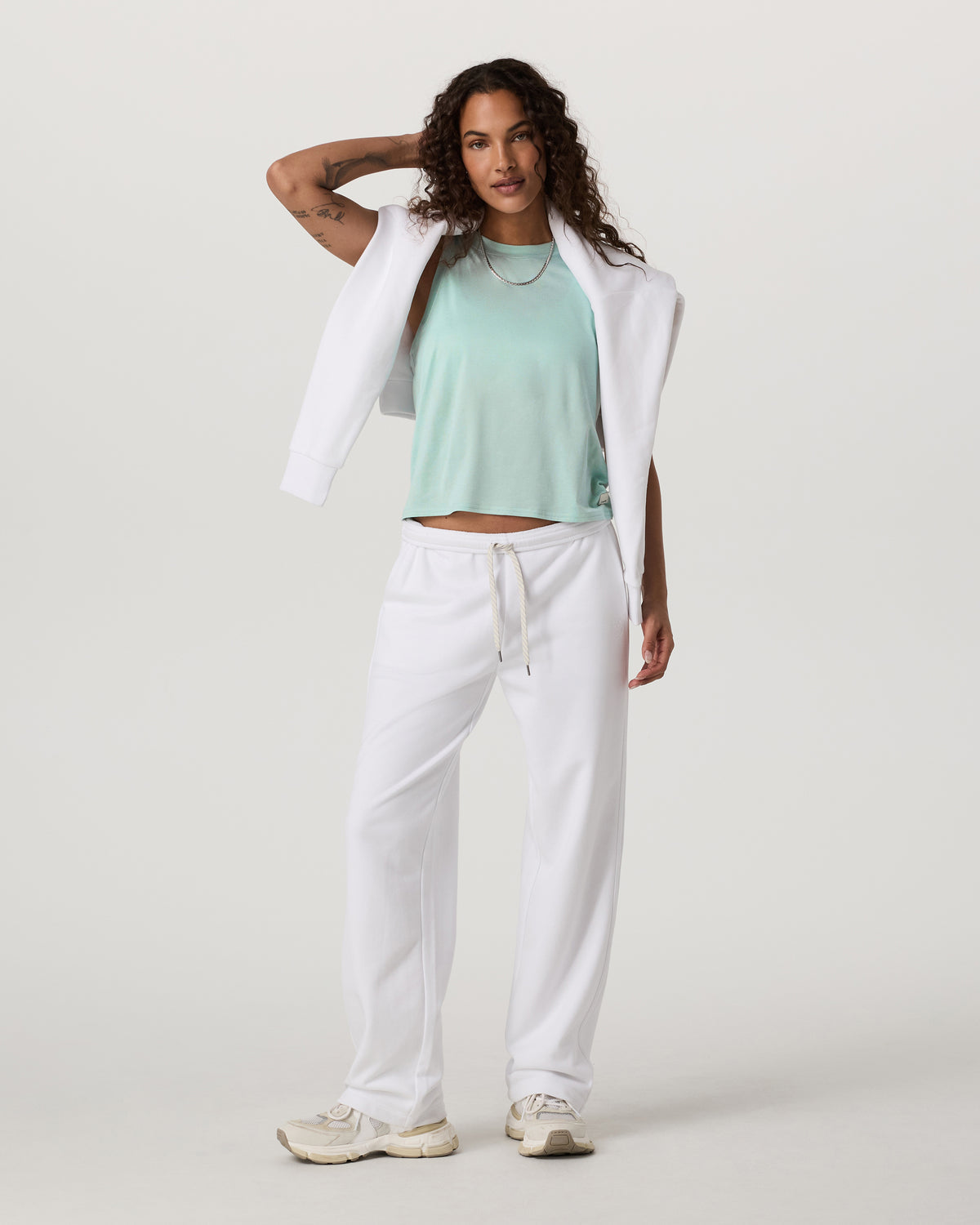 Energy Top Women's Spearmint Heather Tank Top - Vuori