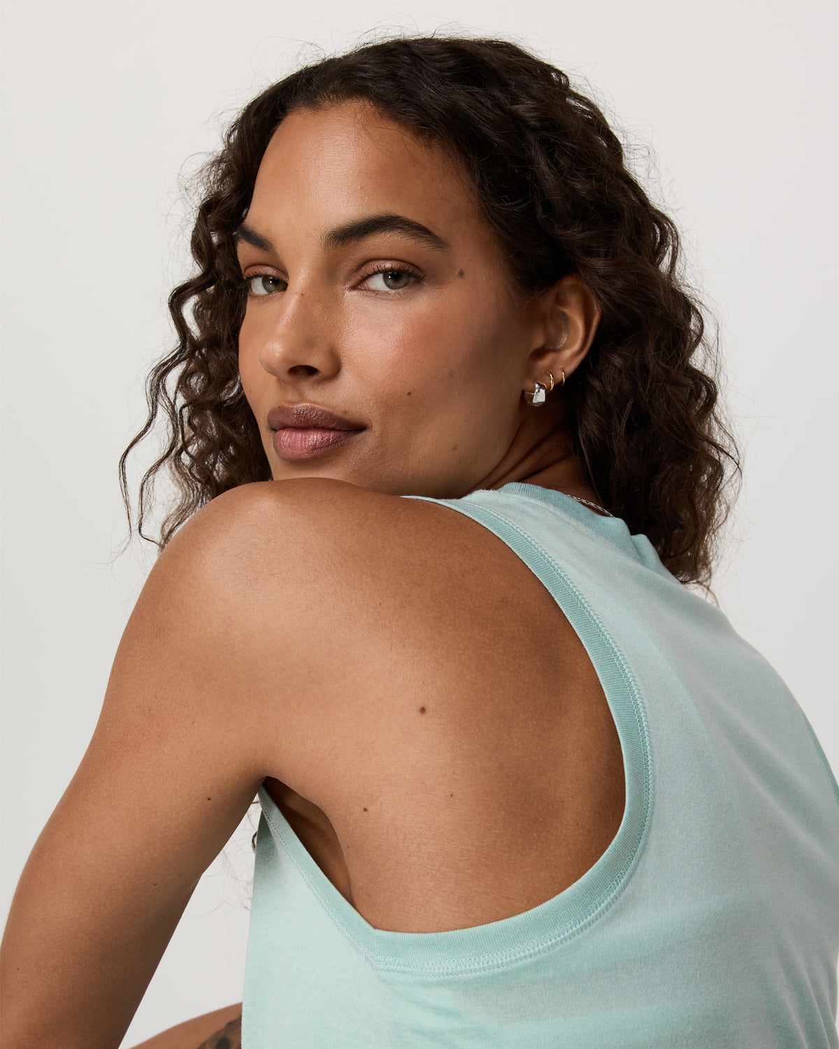 Energy Top Women's Spearmint Heather Tank Top - Vuori