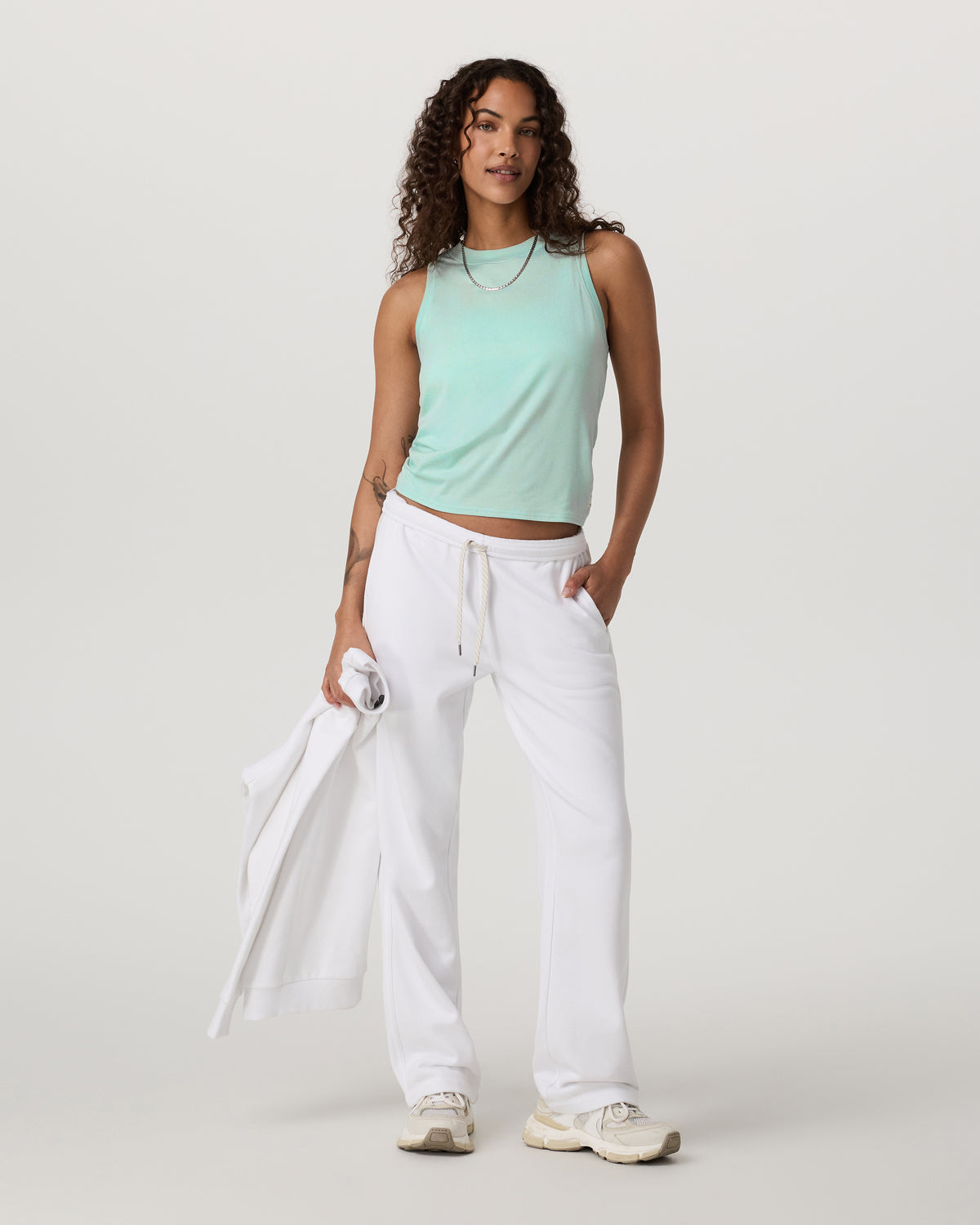 Energy Top Women's Spearmint Heather Tank Top - Vuori