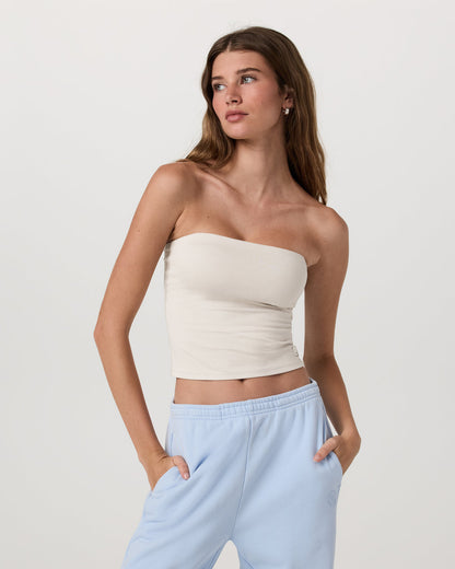 Halo Tube Top Women's Ecru Heather Tube Top - Vuori