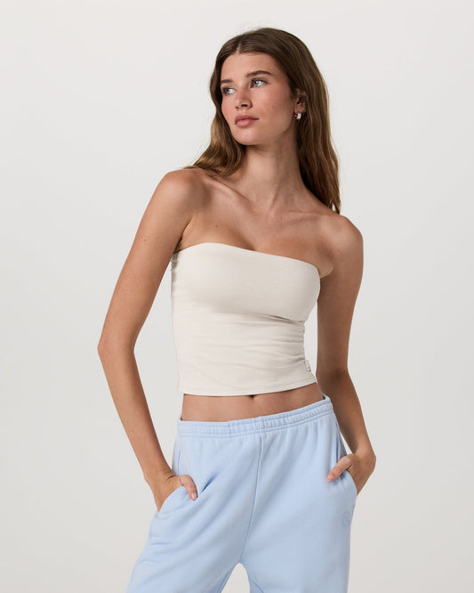 Halo Tube Top Women's Ecru Heather Tube Top - Vuori