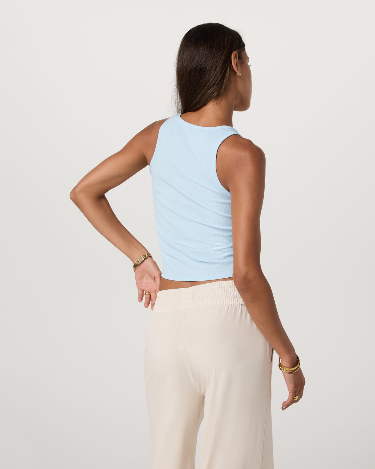 Pose Cardigan Tank Light Mist - Vuori