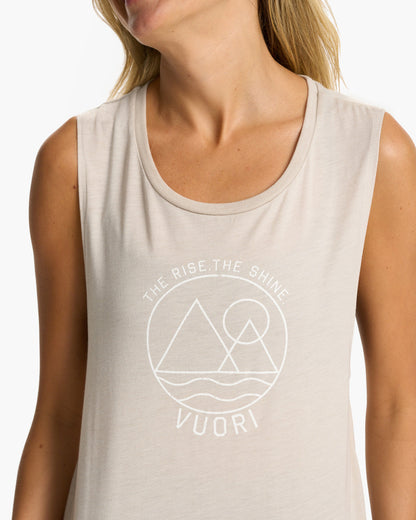 The Rise The Shine Tank Heather Dust - Vuori