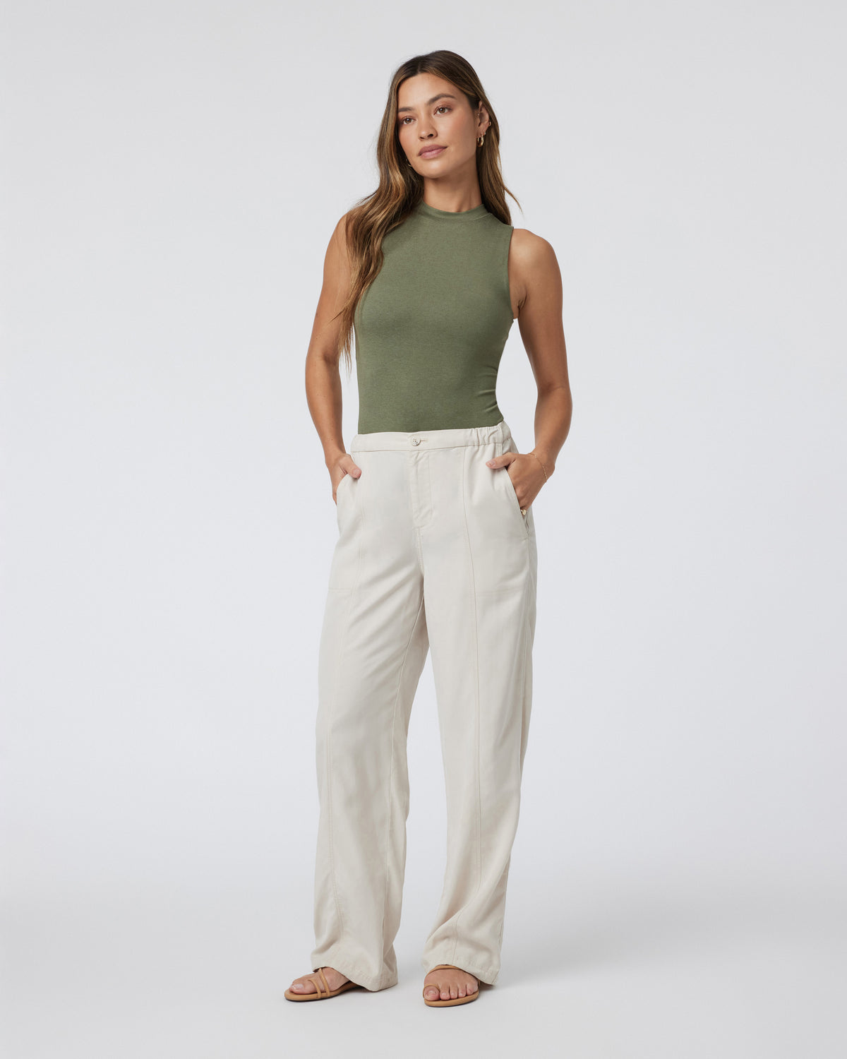 Halo Mock Bodysuit Dark Metal Sleeveless Bodysuit - Vuori