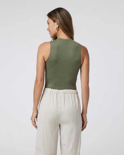Halo Mock Bodysuit Dark Metal Sleeveless Bodysuit - Vuori