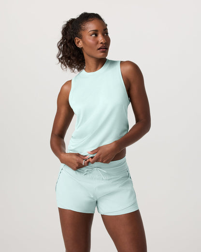 Energy Top - Long Women's Spearmint Heather Tank Top - Vuori