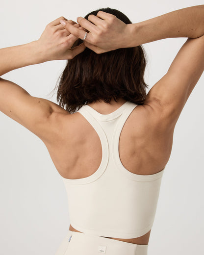 Elevation Racerback Tank Women's Bone Heather Top - Vuori