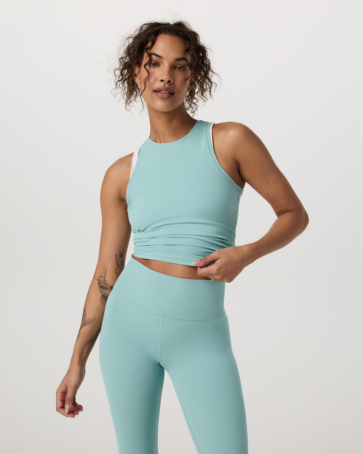 Vuori AllTheFeels™ Crew Tank Women's Sea Spray Tank Top - Vuori