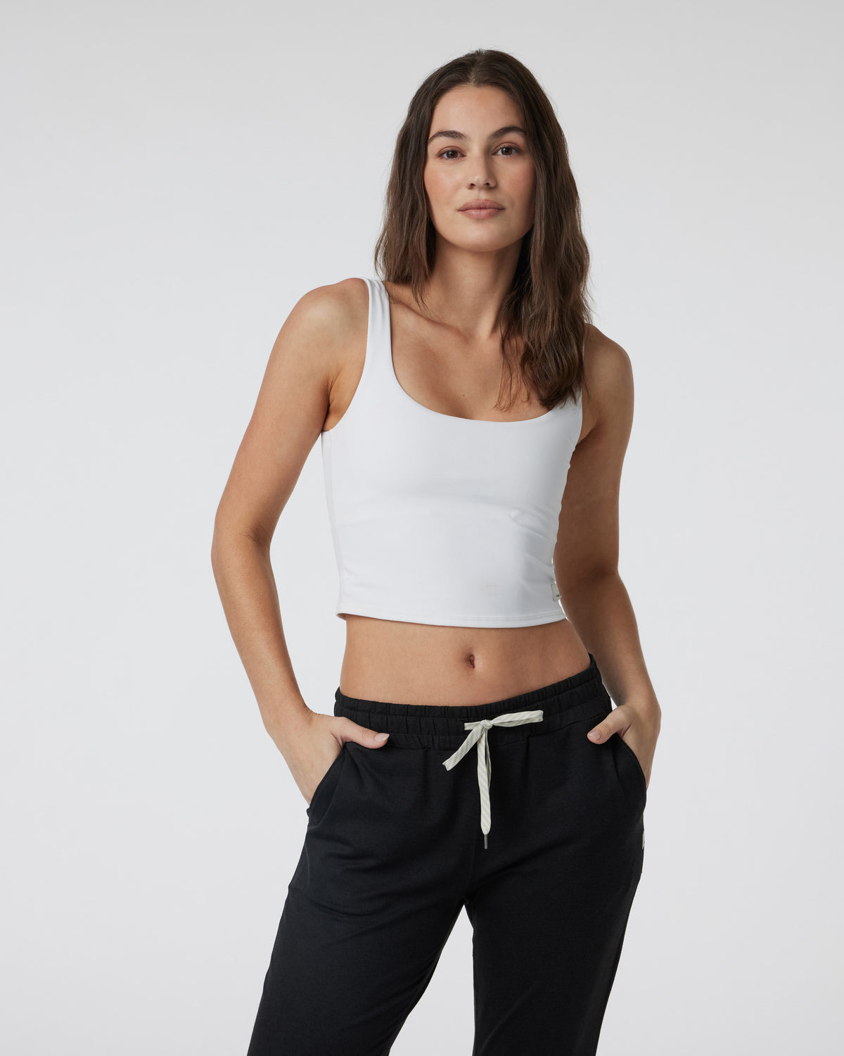 Daily Crop Women's White Crop Tank Top - Vuori