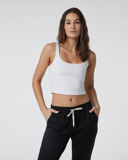 Daily Crop Women's White Crop Tank Top - Vuori