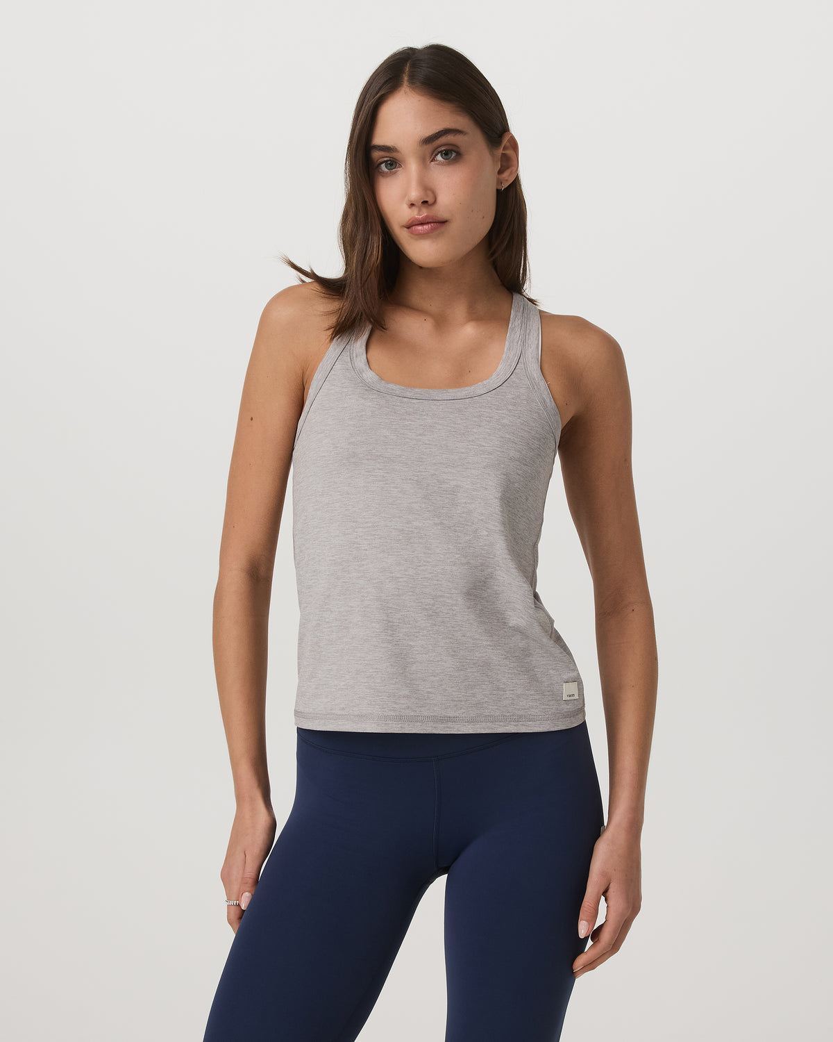 Lux Racerback Tank Women's Light Heather Grey Top - Vuori