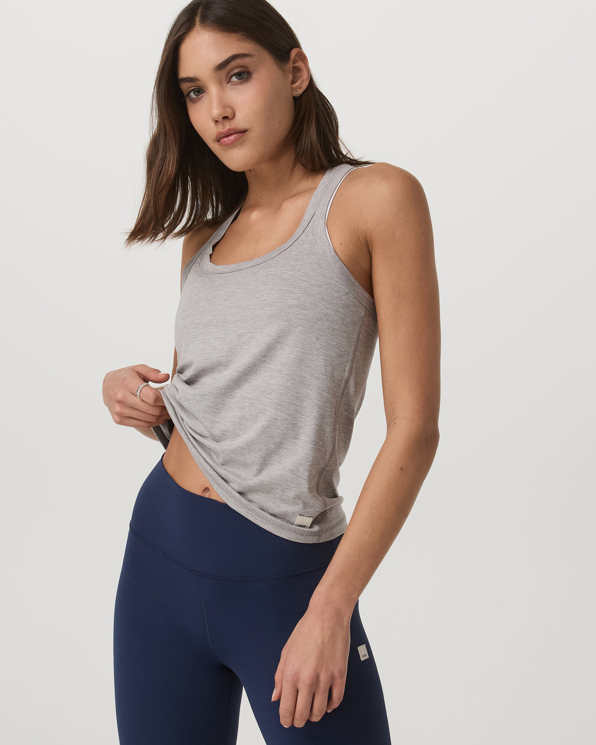 Lux Racerback Tank Women's Light Heather Grey Top - Vuori