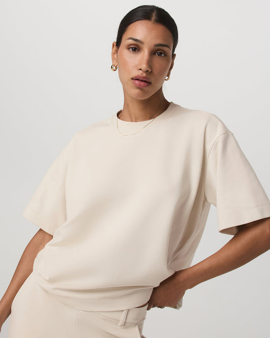 Short Sleeve Maven Oversized Tee Women's Bone Tee Shirt - Vuori