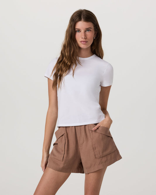 Short Sleeve Feather Classic Tee Women's White T-Shirt - Vuori