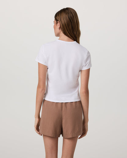 Short Sleeve Feather Classic Tee Women's White T-Shirt - Vuori