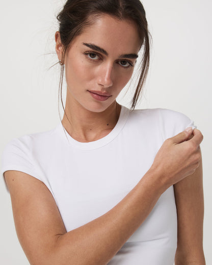Halo Baby Tee Women's White Fitted Crewneck Tee Shirt - Vuori