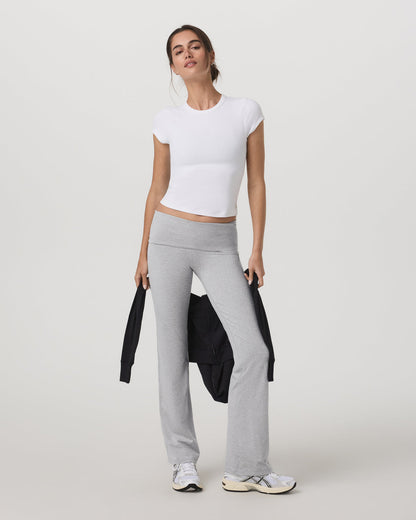 Halo Baby Tee Women's White Fitted Crewneck Tee Shirt - Vuori