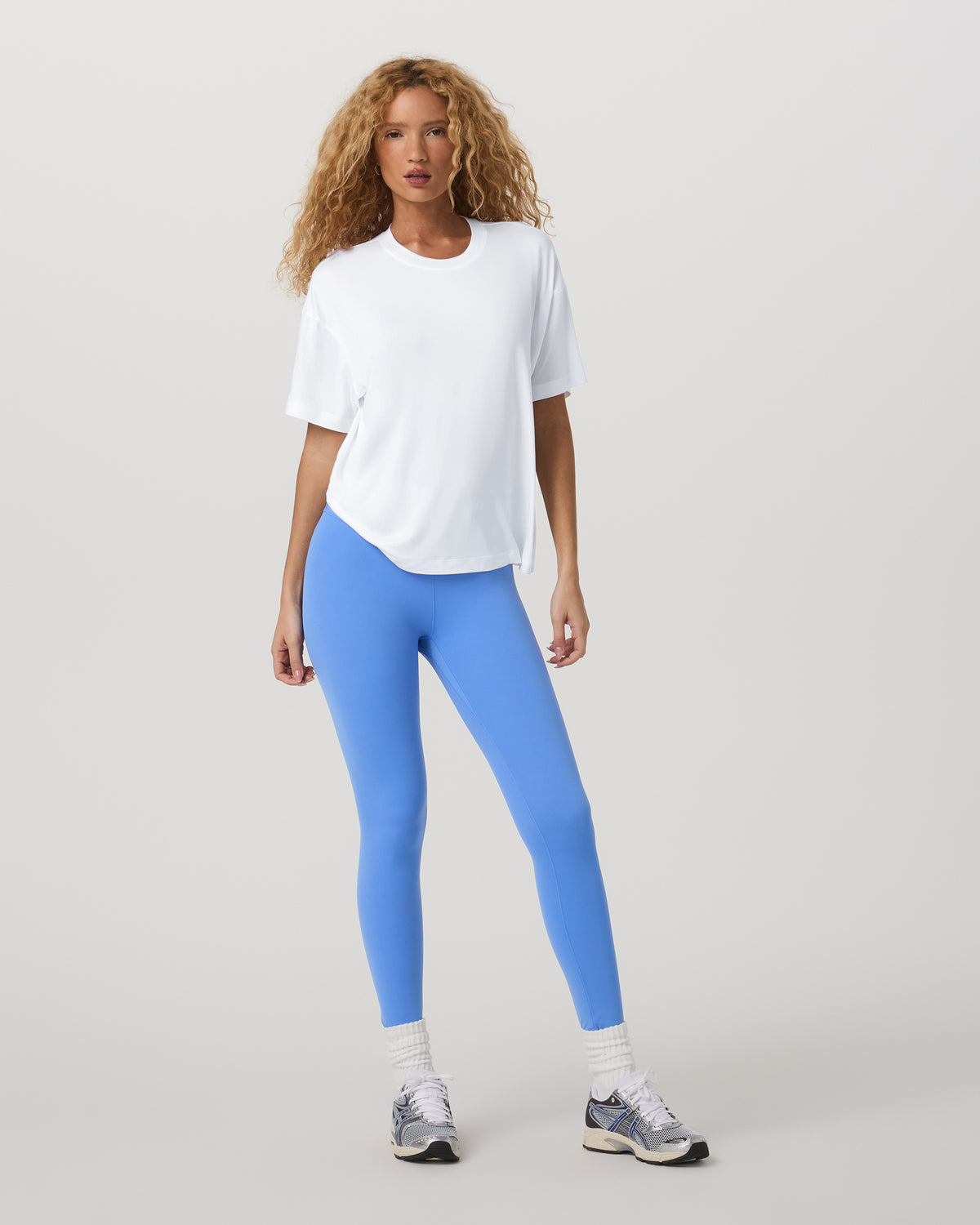 Energy Long Tee Women's White Performance Tee Shirt - Vuori