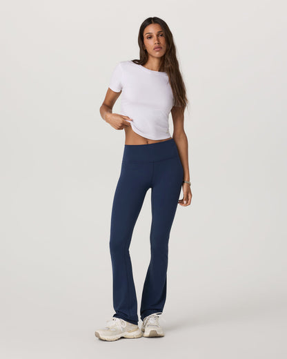 Pose Fitted Tee White Rib Knit Tee Clothing - Vuori