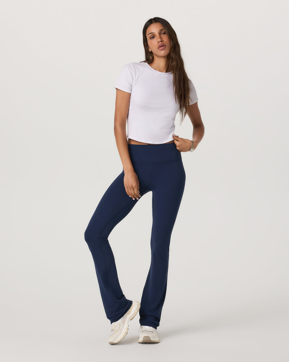 Pose Fitted Tee White Rib Knit Tee Clothing - Vuori