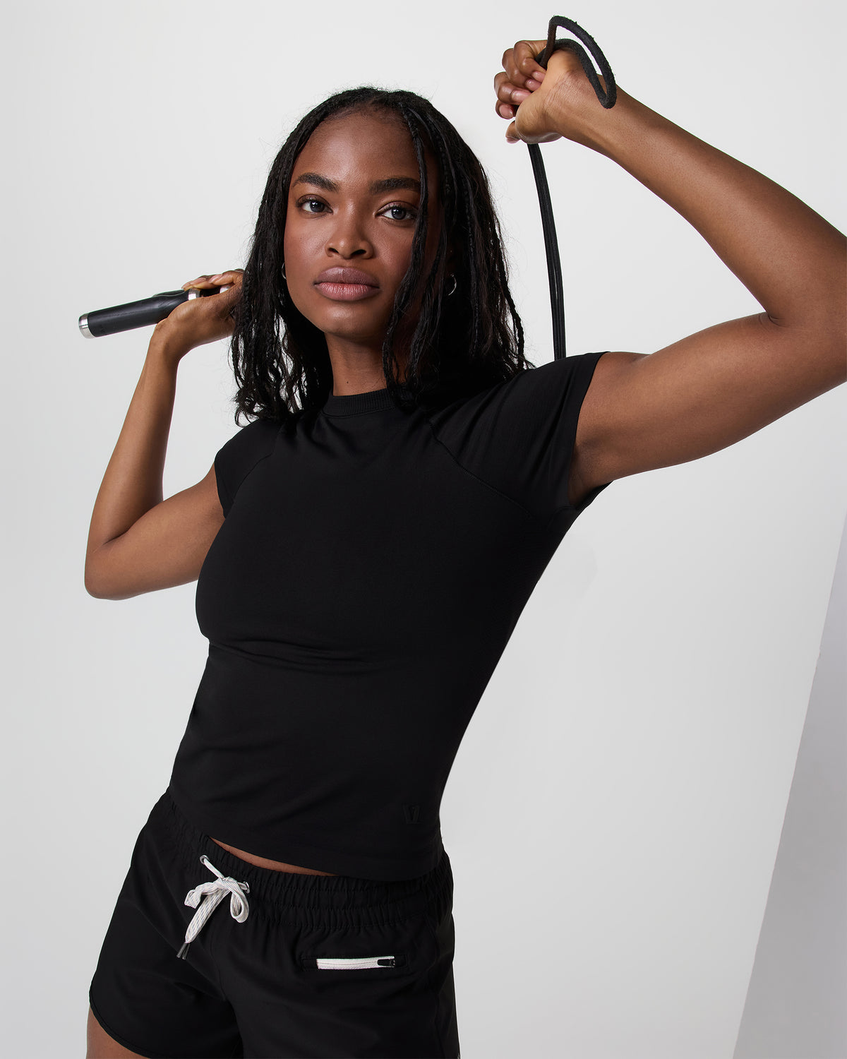 Short Sleeve Seamless Surge Tee Black - Vuori