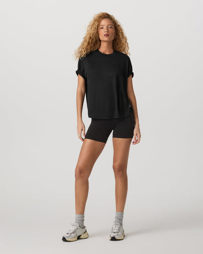 Energy Long Tee Women's Black Heather Fitness Tee Shirt - Vuori
