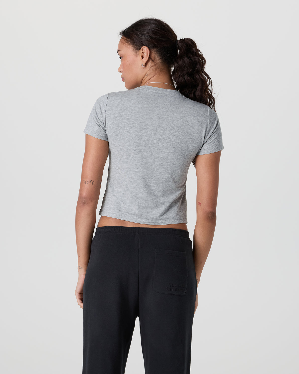 Feather Baby Tee Light Heather Grey - Vuori