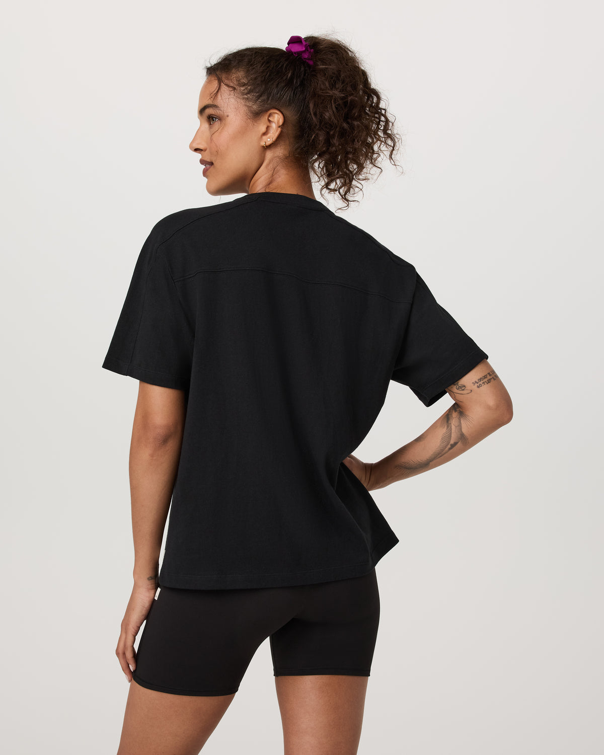 Short Sleeve Heavyweight Oversized Cotton Tee Black - Vuori