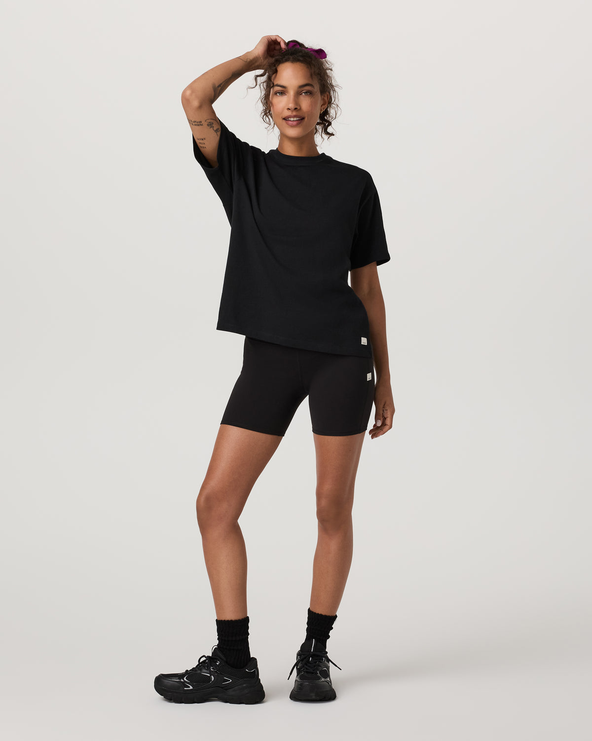 Short Sleeve Heavyweight Oversized Cotton Tee Black - Vuori