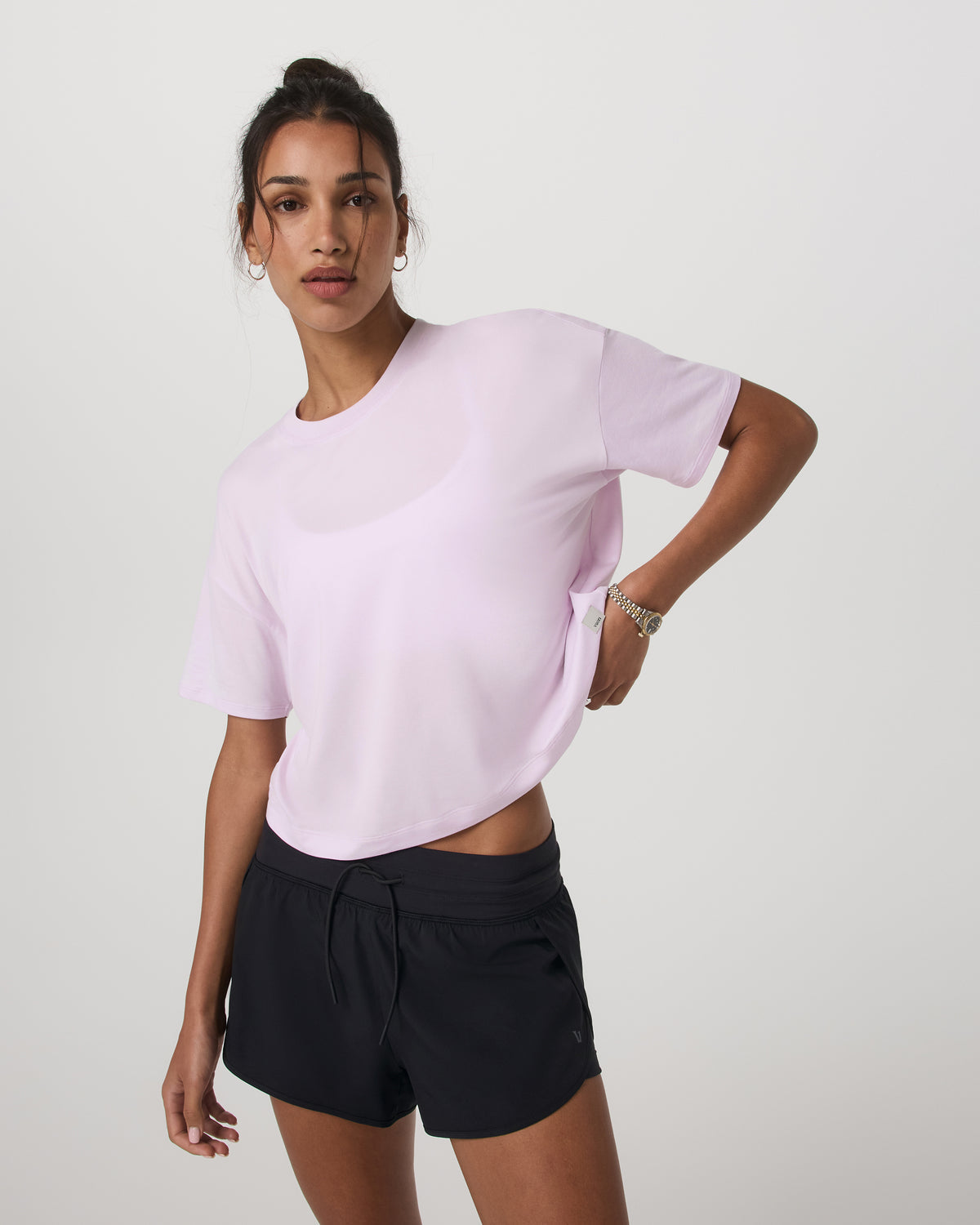 Energy Tee Women's Lilac Breeze Heather Oversized Shirt - Vuori
