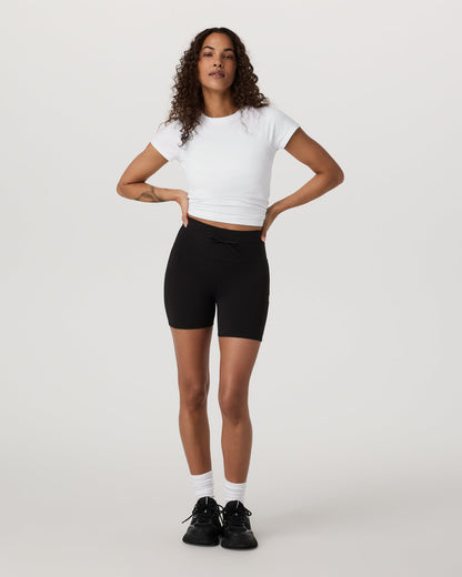 Short Sleeve Seamless Surge Tee White - Vuori
