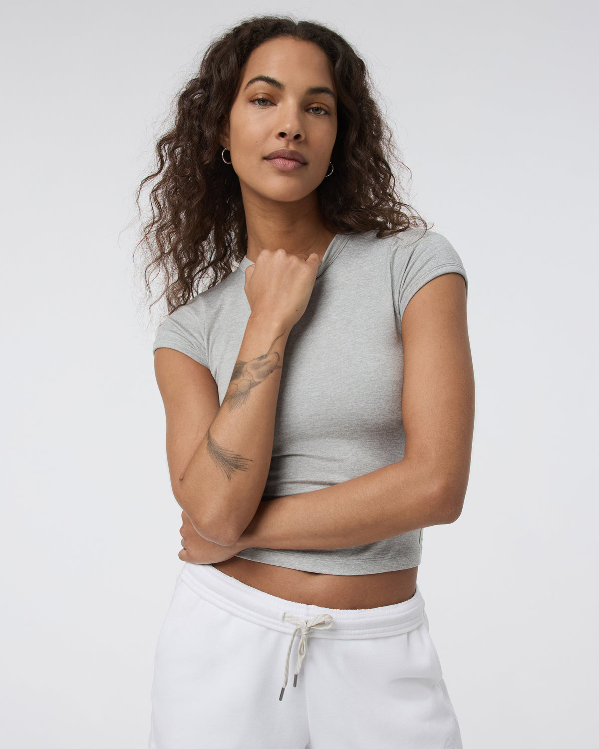 Halo Baby Tee Pale Grey Heather - Vuori