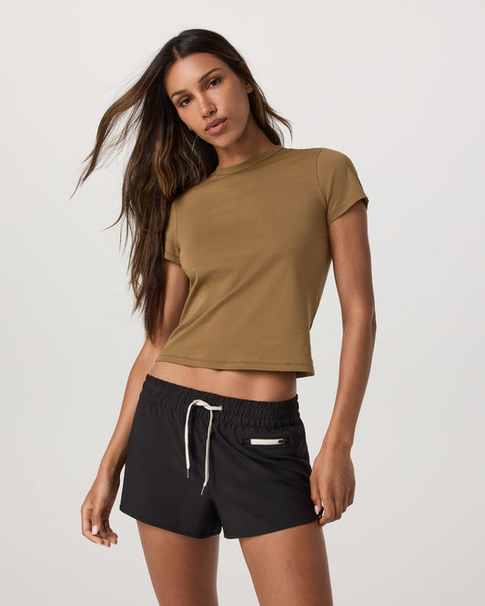 Short Sleeve Feather Classic Tee Women's Rum T-Shirt - Vuori