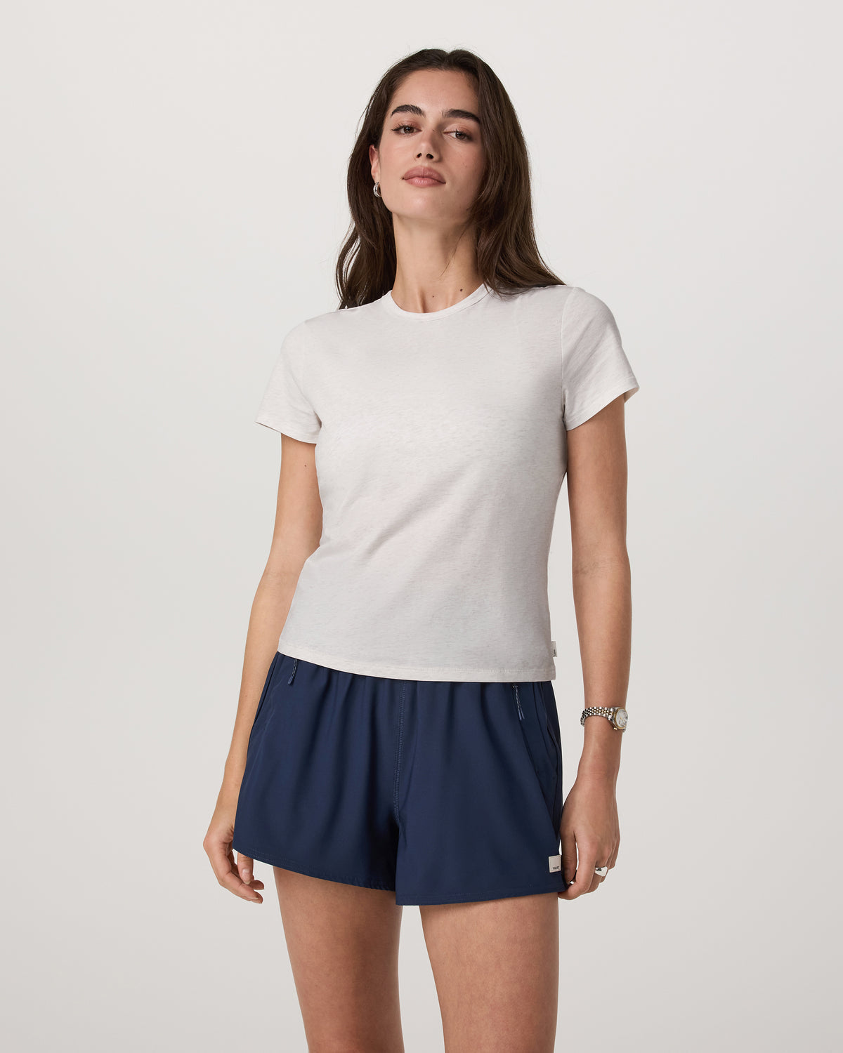 Short Sleeve Feather Classic Tee White Heather T-Shirt - Vuori