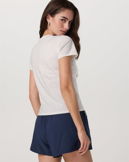 Short Sleeve Feather Classic Tee White Heather T-Shirt - Vuori