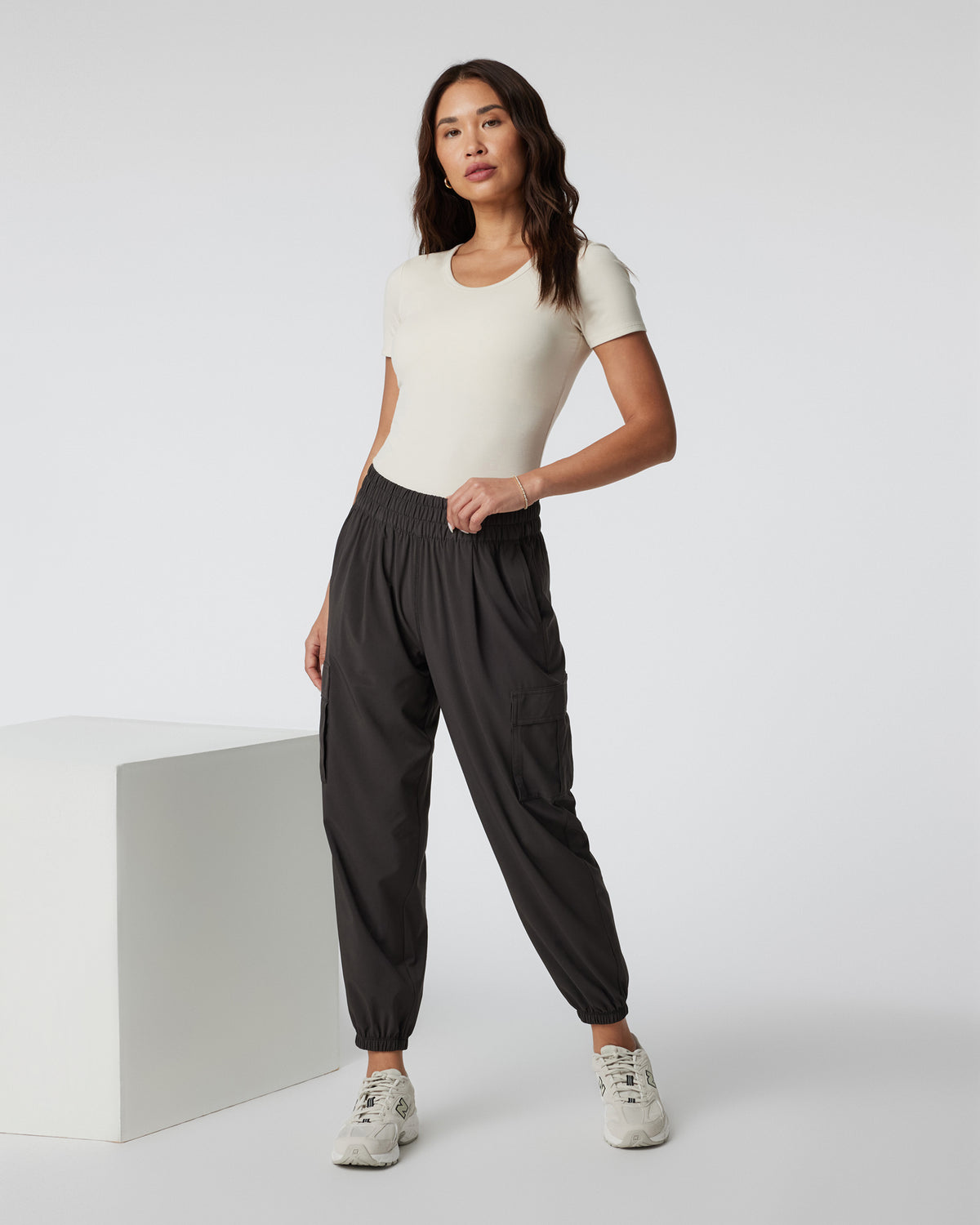 Short Sleeve Pose Bodysuit Milkweed Ribbed Bodysuit - Vuori