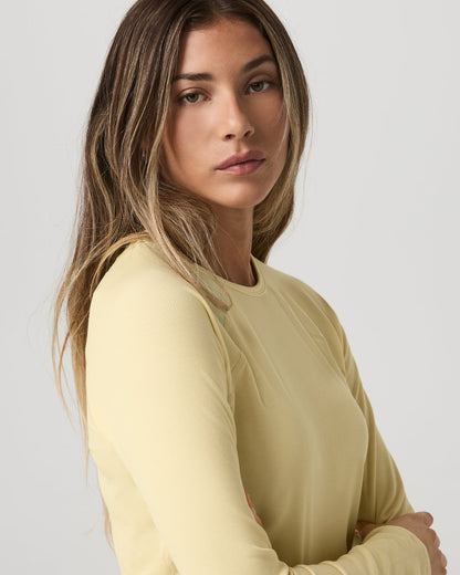 Long Sleeve Pose Crew Women's Lemon Snap Long Sleeve - Vuori
