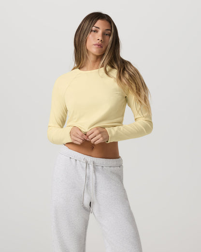 Long Sleeve Pose Crew Women's Lemon Snap Long Sleeve - Vuori