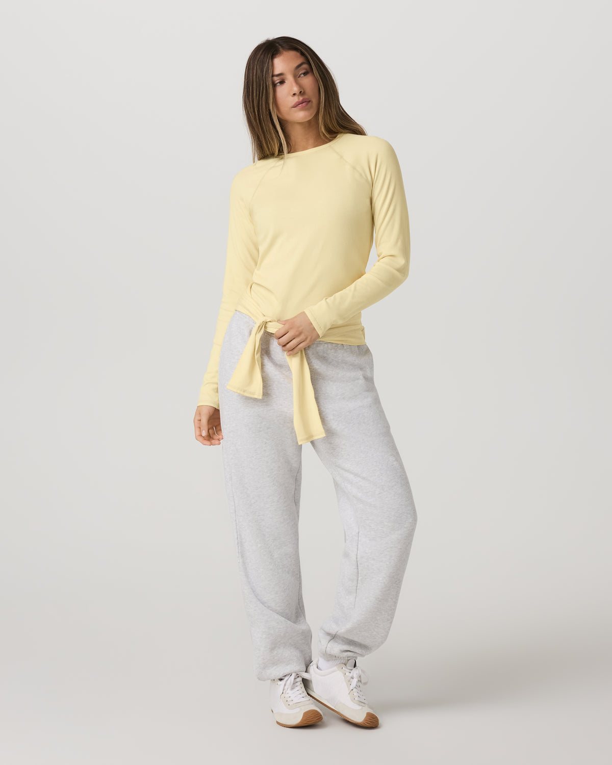 Long Sleeve Pose Crew Women's Lemon Snap Long Sleeve - Vuori
