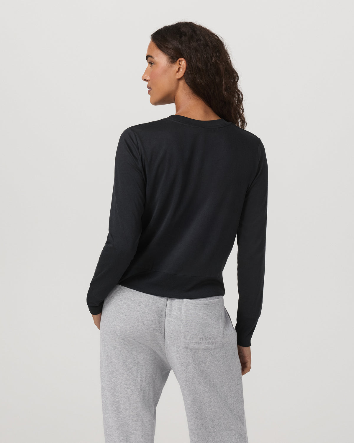 Daydream Crew Lightweight Black Long Sleeve Shirt - Vuori