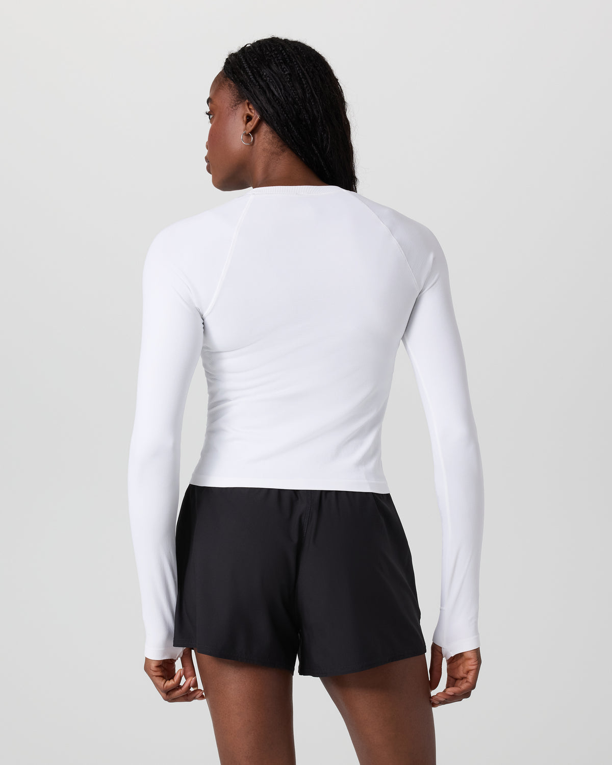 Long Sleeve Seamless Surge Tee White - Vuori