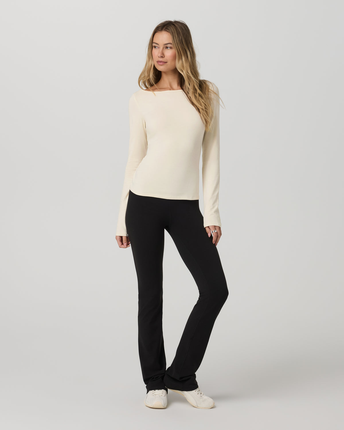Long Sleeve Tuvalu Boat Neck Bone - Vuori