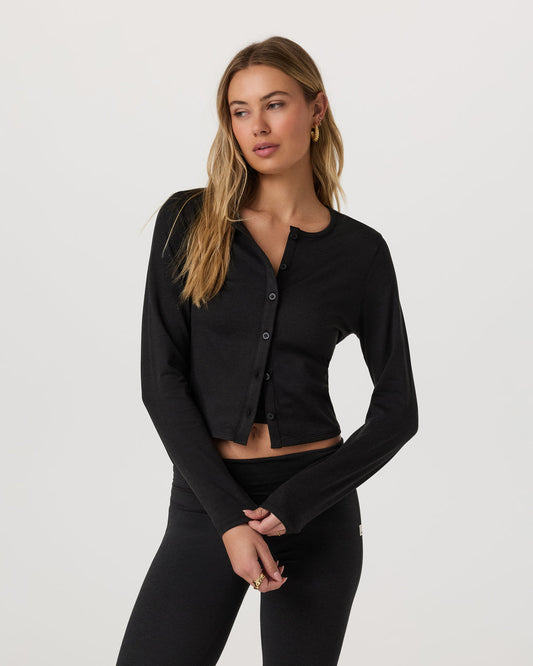 Halo Cardigan 2.0 Black Heather - Vuori